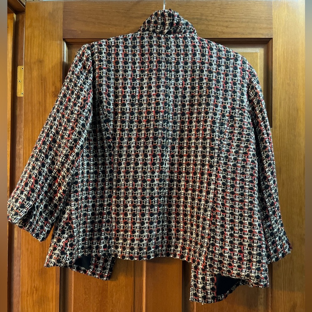 Chico's Black and Red Tweed Blazer - Picture 4 of 4